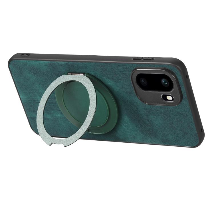 For OnePlus Ace 6 / 6T / 15R Retro Leather Rotation Round Holder Phone Case