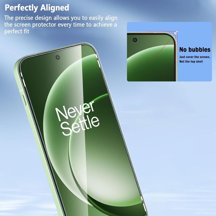 For OnePlus 15T Kalebol 10pcs High-Aluminum Semi-Screen Anti-Fingerprint HD Tempered Glass Film