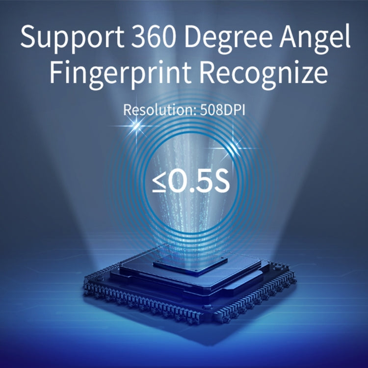 L13 Fingerprint Lock Intelligent Small Padlock Outdoor Luggage Lock Gym Fingerprint Padlock(Black)