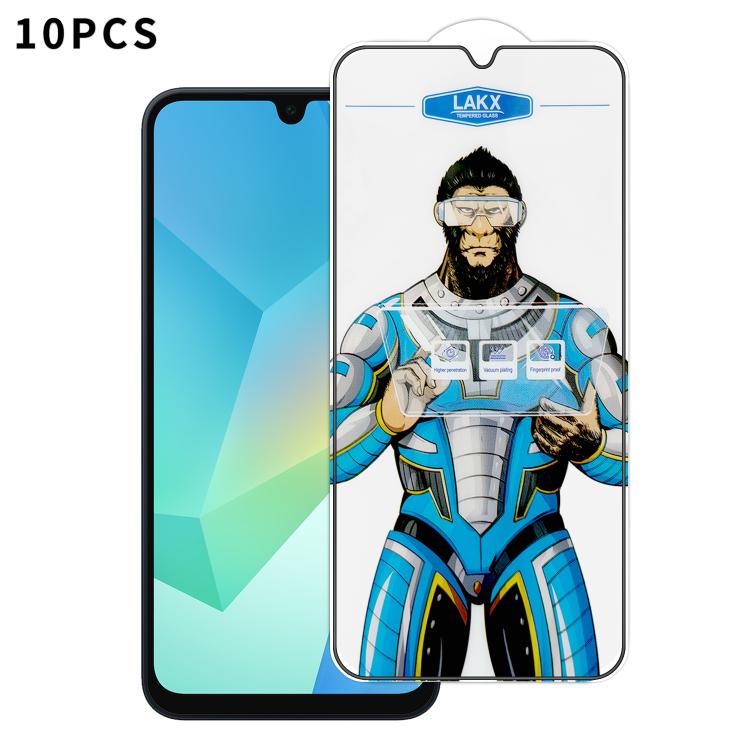 For Samsung Galaxy A16 10pcs Blue Gorilla Anti-fingerprint Anti-static Silk Screen HD Electroplated Tempered Glass Film