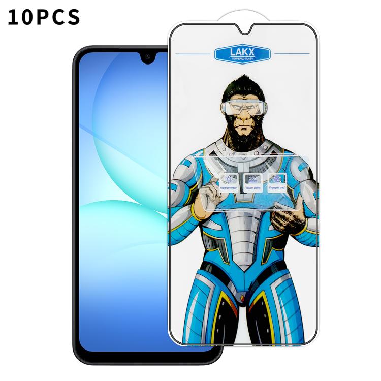 For Samsung Galaxy A17 5G 10pcs Blue Gorilla Anti-fingerprint Anti-static Silk Screen HD Electroplated Tempered Glass Film