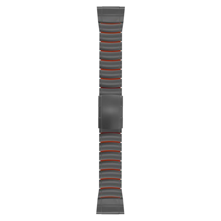 For Garmin 22mm Turtle Buckle One Bead Silicone Titanium Alloy Watch Band