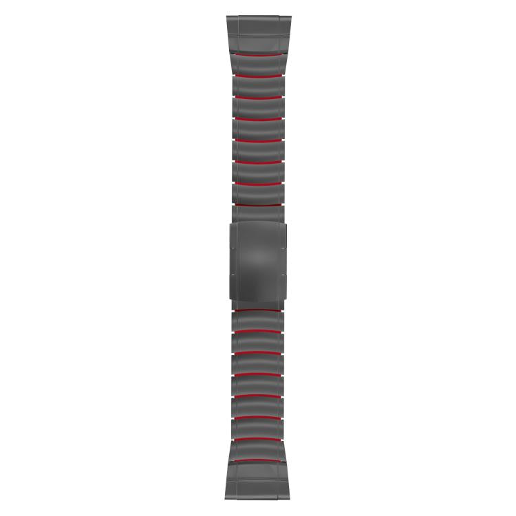 For Garmin 22mm Turtle Buckle One Bead Silicone Titanium Alloy Watch Band