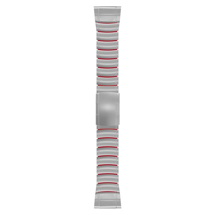 For Garmin 22mm Turtle Buckle One Bead Silicone Titanium Alloy Watch Band