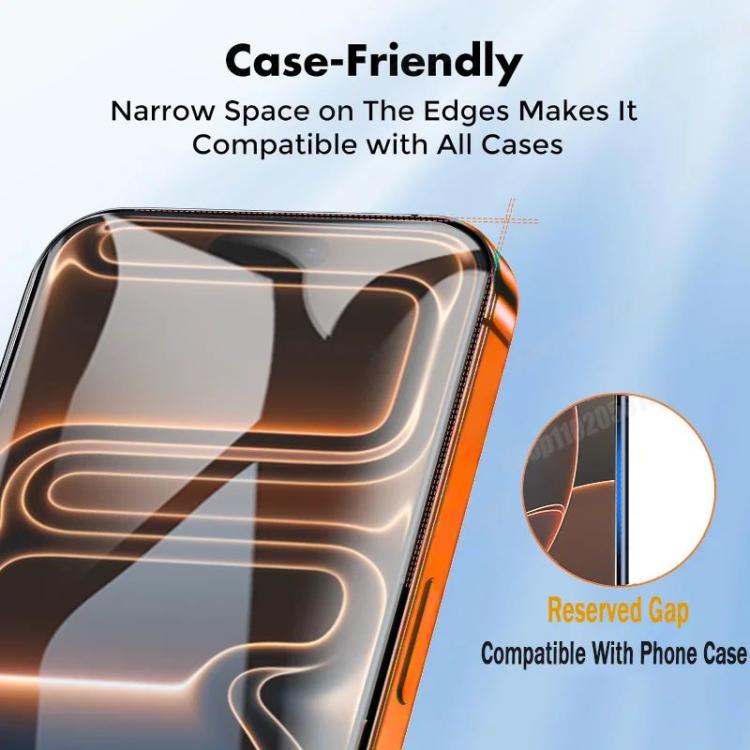 For iPhone 14 Pro 10pcs 300CC 3D Borderless Anti-Dust Mesh Anti-Static HD Tempered Glass Flim