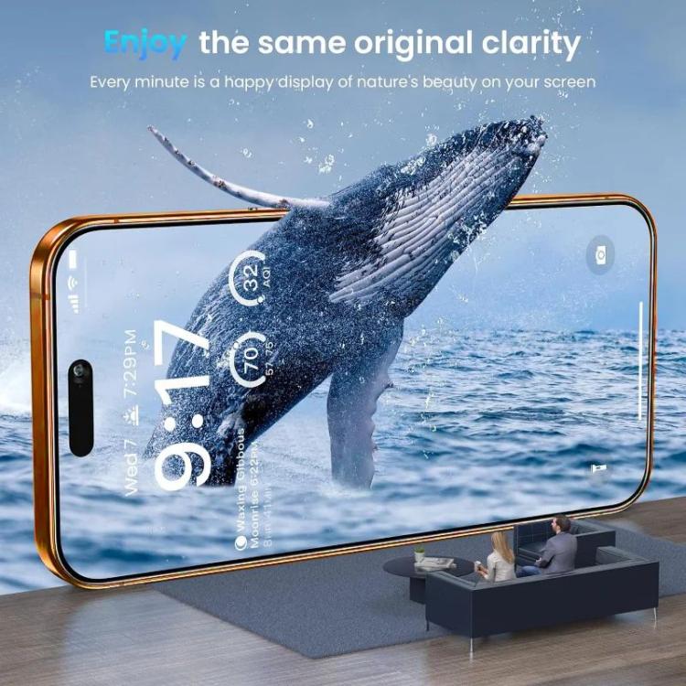 For iPhone 16 10pcs 300CC 3D Borderless Anti-Dust Mesh Anti-Static HD Tempered Glass Flim