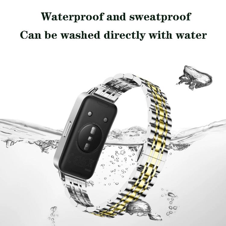 For Huawei Watch Band 11 / Band 11 Pro Seven Beads Butterfly Clasp Stainless Steel Watch Band with Removal Tool