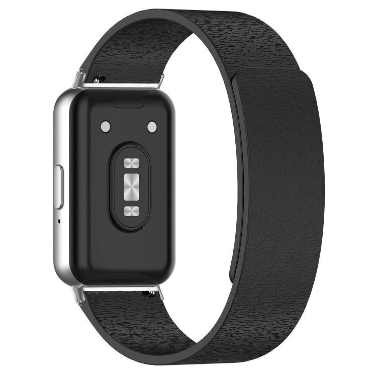 For Huawei Band 11 / Band 11 Pro Cloud Wood Grain Magnetic Silicone Watch Band