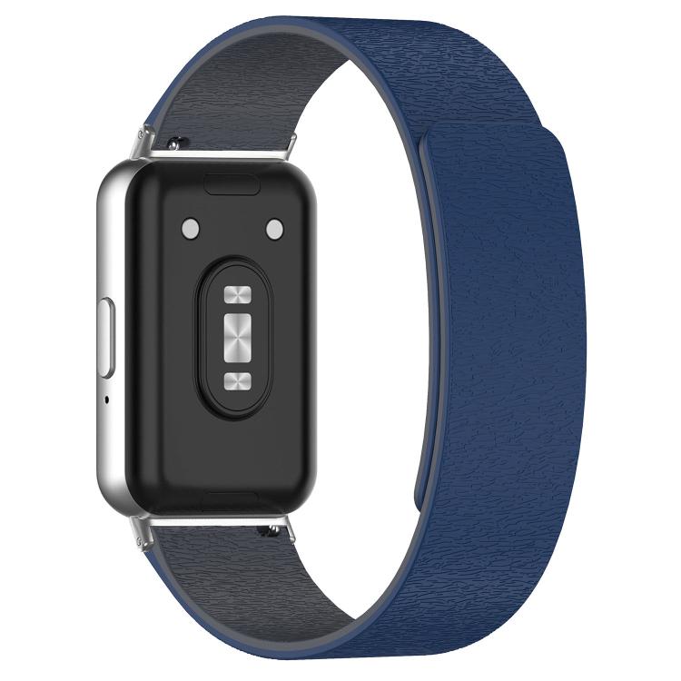 For Huawei Band 11 / Band 11 Pro Cloud Wood Grain Magnetic Silicone Watch Band