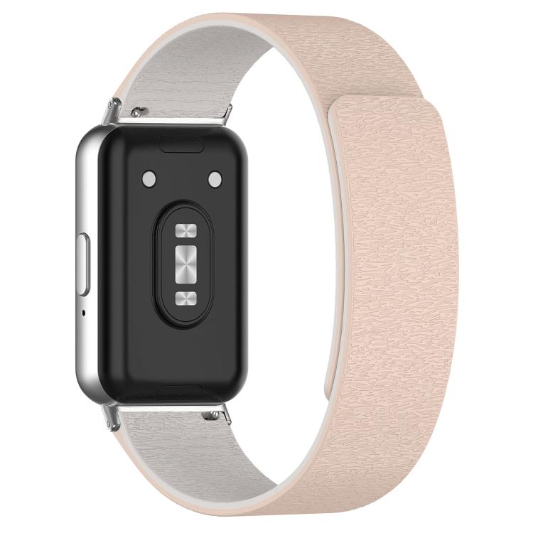 For Huawei Band 11 / Band 11 Pro Cloud Wood Grain Magnetic Silicone Watch Band