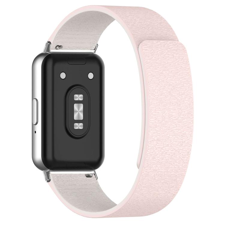 For Huawei Band 11 / Band 11 Pro Cloud Wood Grain Magnetic Silicone Watch Band