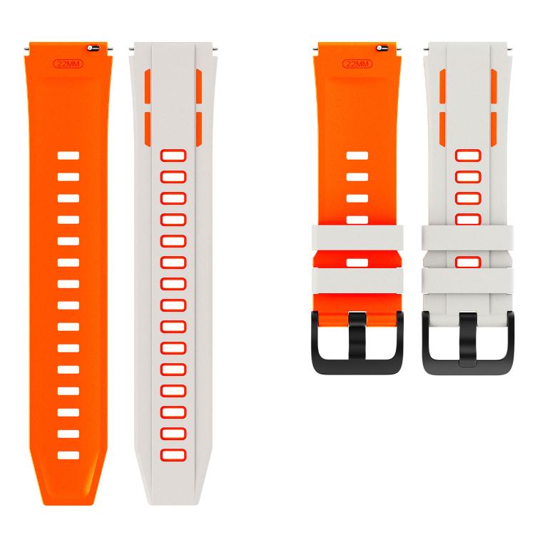 22mm Speed Shadow Sports Two Color Silicone Watch Band