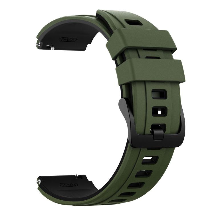 22mm Speed Shadow Sports Two Color Silicone Watch Band