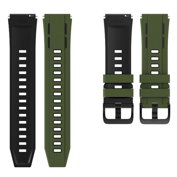 22mm Speed Shadow Sports Two Color Silicone Watch Band