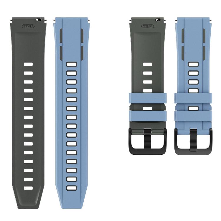 22mm Speed Shadow Sports Two Color Silicone Watch Band