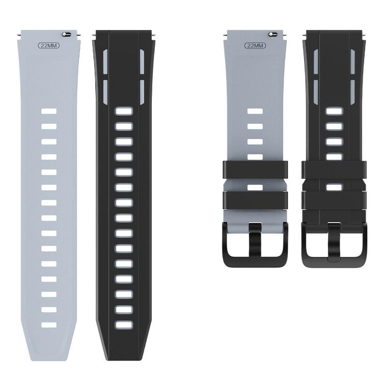 22mm Speed Shadow Sports Two Color Silicone Watch Band