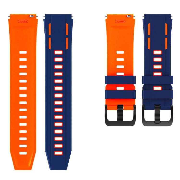 22mm Speed Shadow Sports Two Color Silicone Watch Band