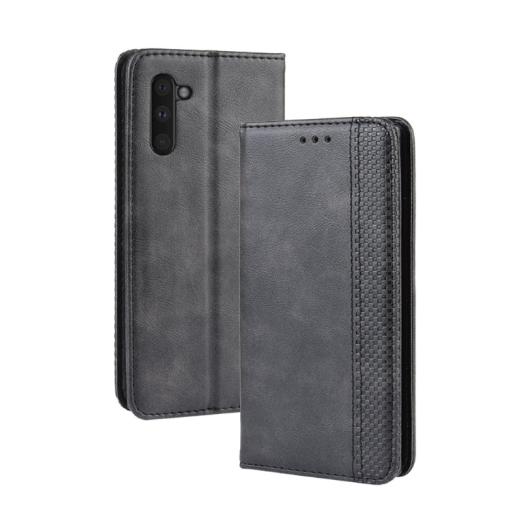 Magnetic Buckle Retro Crazy Horse Texture Horizontal Flip Leather Case for Galaxy Note 10 , with Holder & Card Slots & Photo Frame