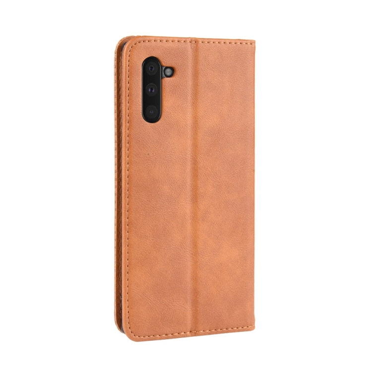 Magnetic Buckle Retro Crazy Horse Texture Horizontal Flip Leather Case for Galaxy Note 10 , with Holder & Card Slots & Photo Frame