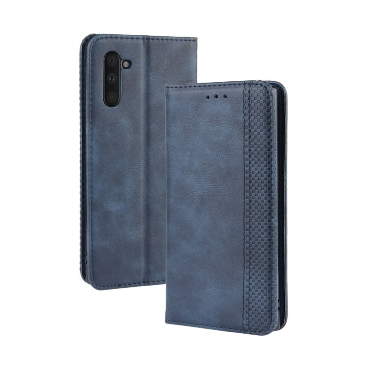 Magnetic Buckle Retro Crazy Horse Texture Horizontal Flip Leather Case for Galaxy Note 10 , with Holder & Card Slots & Photo Frame