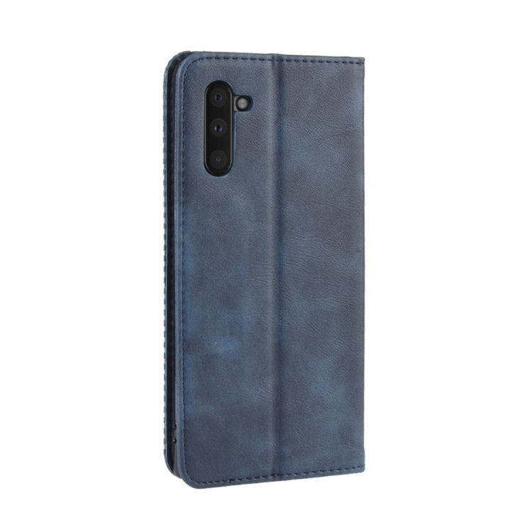 Magnetic Buckle Retro Crazy Horse Texture Horizontal Flip Leather Case for Galaxy Note 10 , with Holder & Card Slots & Photo Frame