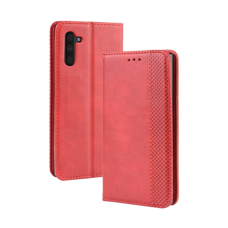 Magnetic Buckle Retro Crazy Horse Texture Horizontal Flip Leather Case for Galaxy Note 10 , with Holder & Card Slots & Photo Frame