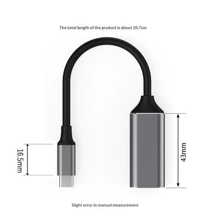 HC-61 HDMI Video Audio Sync Type-C to HDMI Cable 4K / 60Hz Adapter