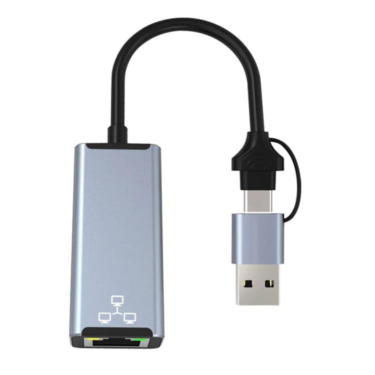 HC-72S USB-C / USB-A to RJ45 Ethernet Adapter 100Mbps Network Converter