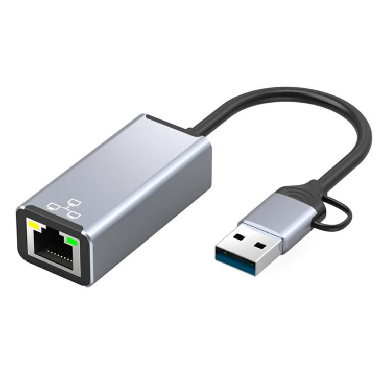 HC-72S USB-C / USB-A to RJ45 Ethernet Adapter 100Mbps Network Converter