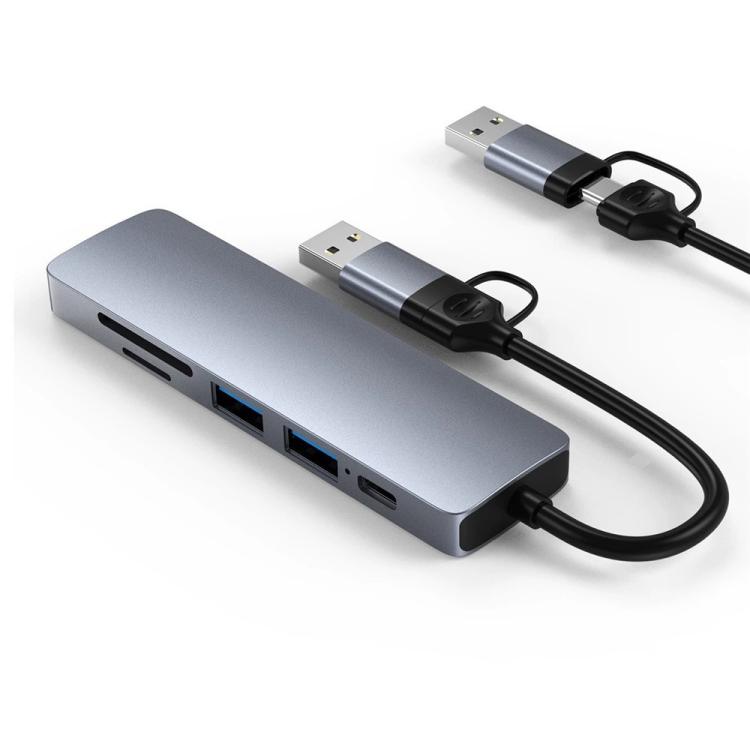 HC-13FL Multi-port Docking Station Type-C / USB-A to USB 3.0 / 2.0, SD TF Card Reader