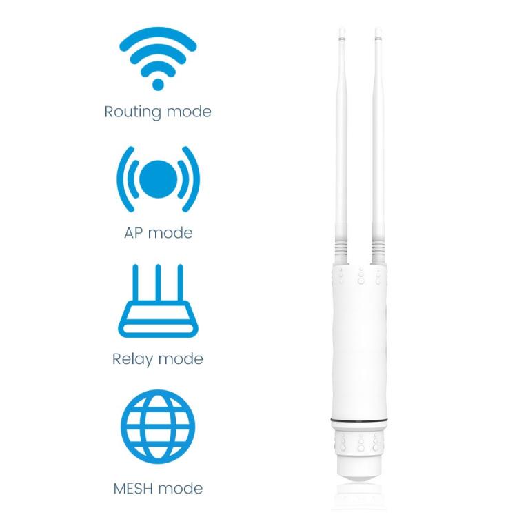 HW1800Y IP67 Waterproof Outdoor AP Repeater WiFi 6 AX1800 2.4 / 5.8G Dual Band MESH Router, Plug:EU Plug