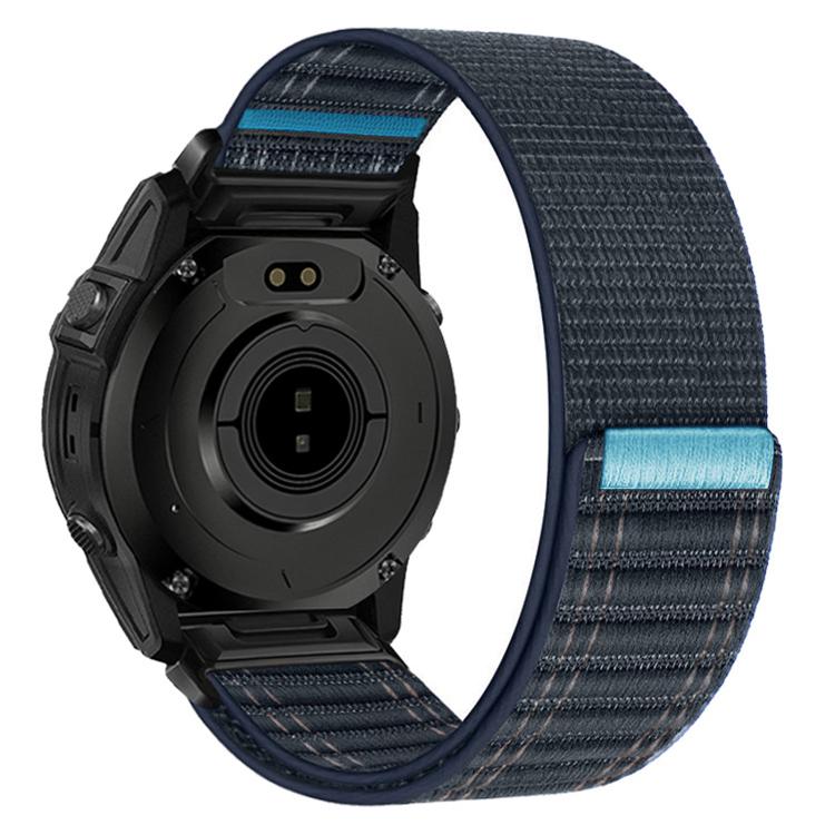 For Garmin 26mm Wave Texture Nylon Hook and Loop Fastener Quick Release Watch Band