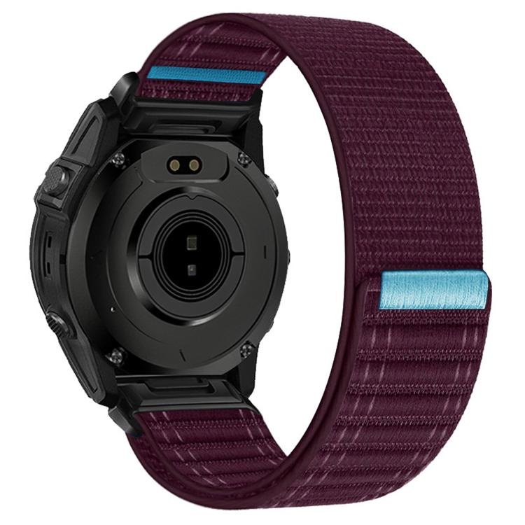For Garmin 22mm Wave Texture Nylon Hook and Loop Fastener Quick Release Watch Band