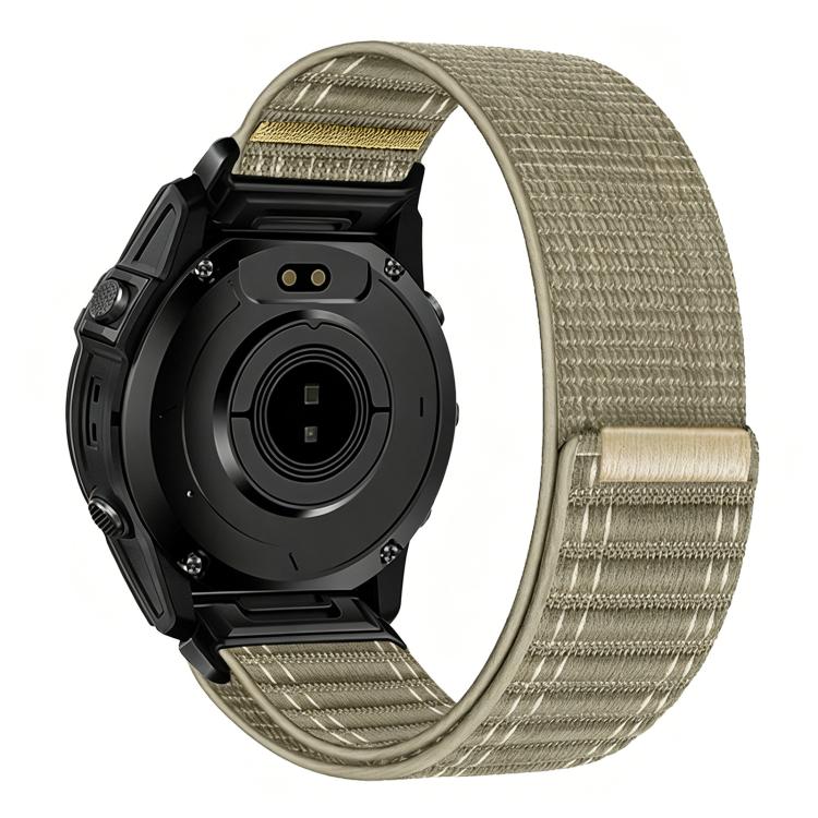 For Garmin 22mm Wave Texture Nylon Hook and Loop Fastener Quick Release Watch Band