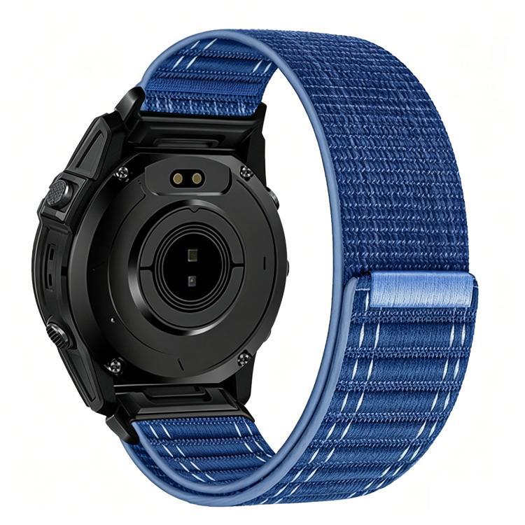 For Garmin 22mm Wave Texture Nylon Hook and Loop Fastener Quick Release Watch Band
