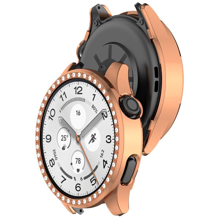For Xiaomi Watch S5 46mm Single Row Diamond Half Coverage Hollow PC Watch Protective Case