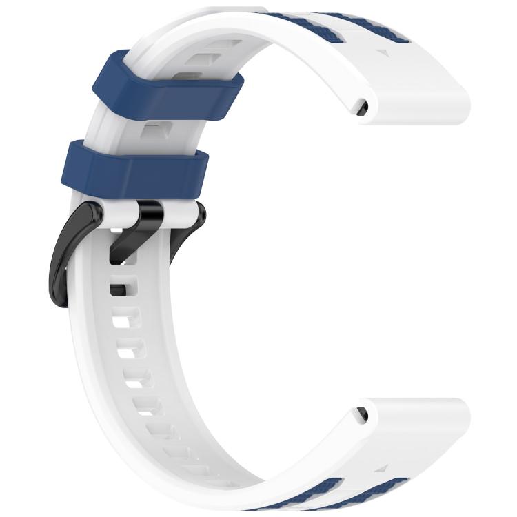 For Garmin 22mm Quick Release Two Color Silicone Watch Band