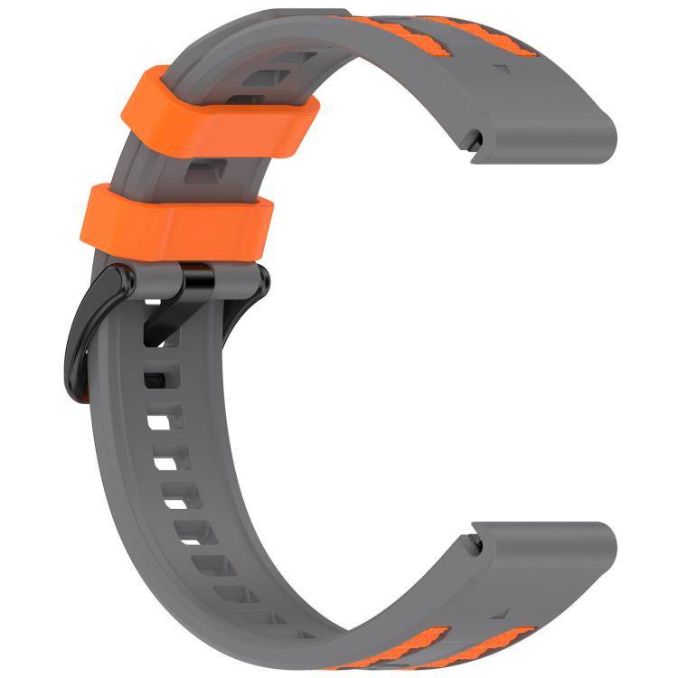 For Garmin 22mm Quick Release Two Color Silicone Watch Band