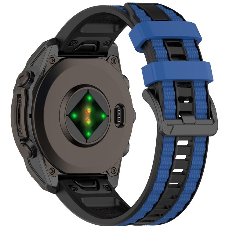 For Garmin 22mm Quick Release Two Color Silicone Watch Band