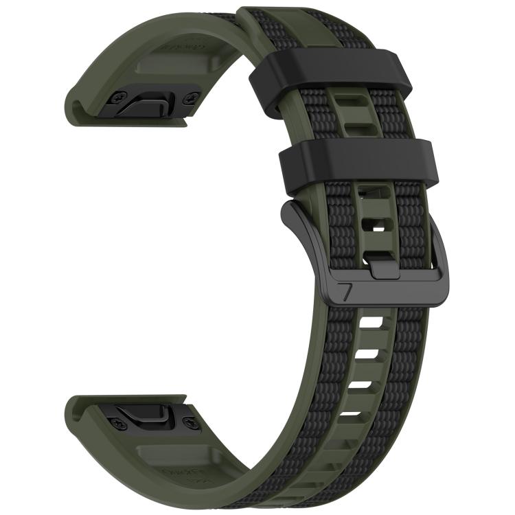 For Garmin 26mm Quick Release Two Color Silicone Watch Band