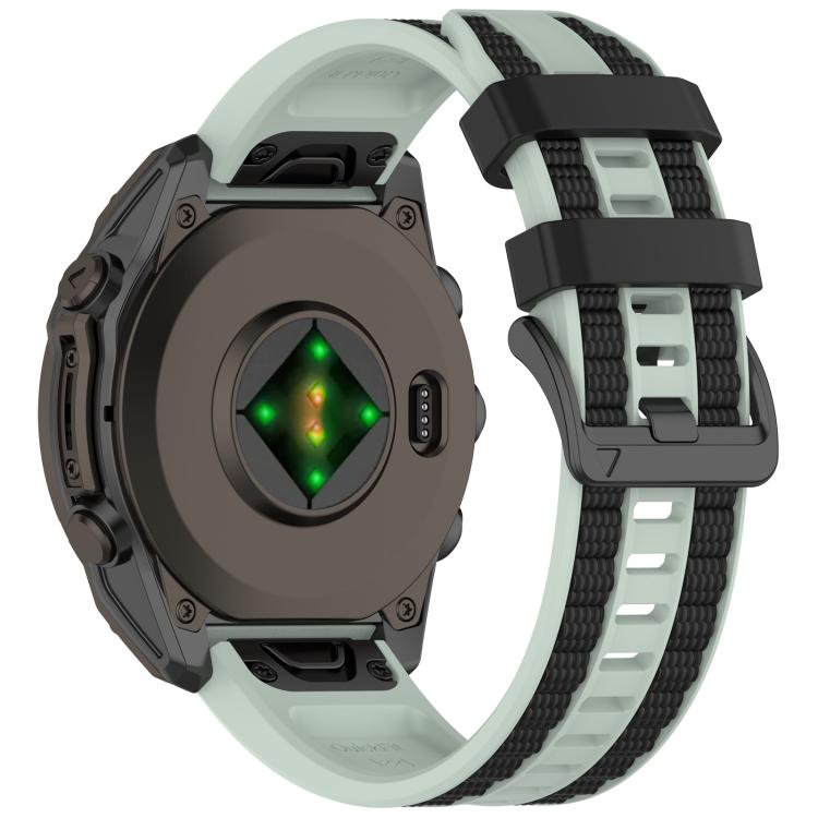 For Garmin 26mm Quick Release Two Color Silicone Watch Band