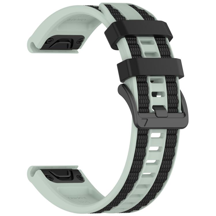 For Garmin 26mm Quick Release Two Color Silicone Watch Band