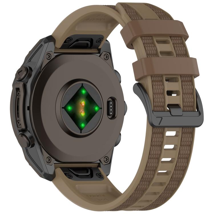 For Garmin 26mm Quick Release Two Color Silicone Watch Band