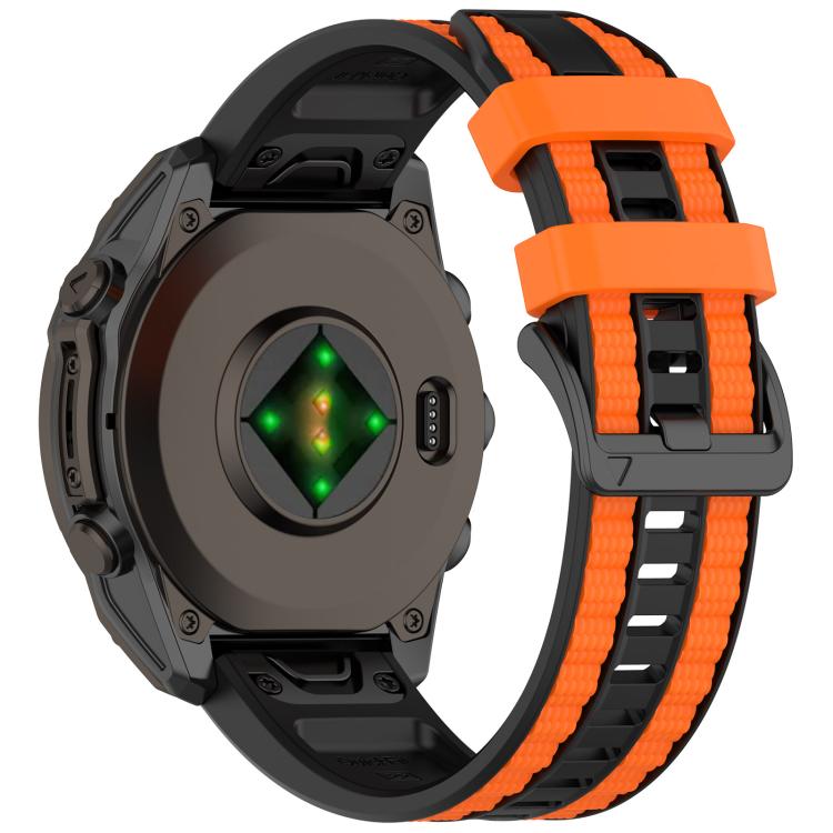For Garmin 26mm Quick Release Two Color Silicone Watch Band