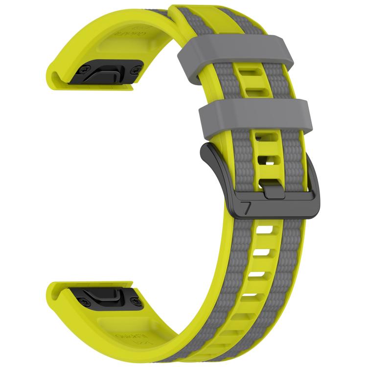 For Garmin 26mm Quick Release Two Color Silicone Watch Band