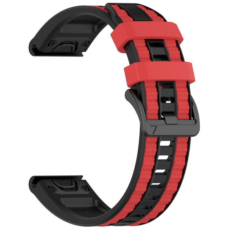 For Garmin 26mm Quick Release Two Color Silicone Watch Band