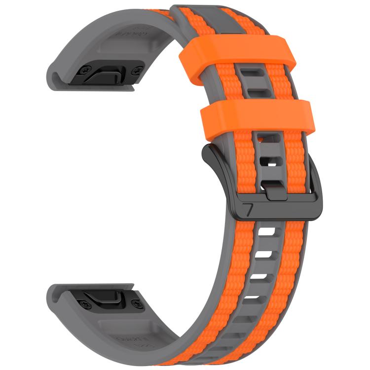 For Garmin 26mm Quick Release Two Color Silicone Watch Band