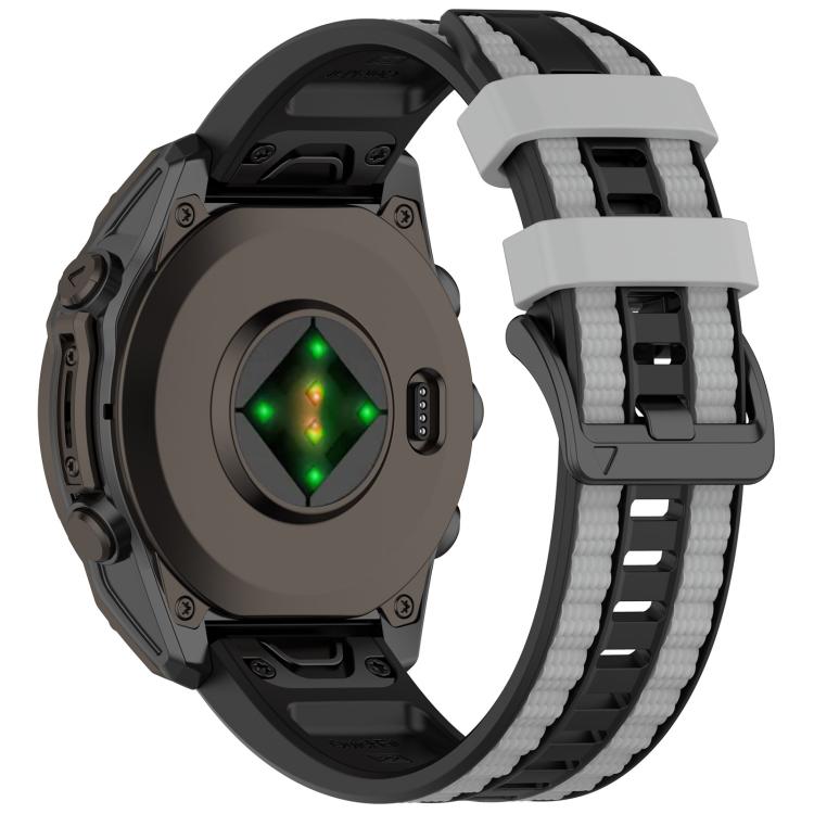 For Garmin 26mm Quick Release Two Color Silicone Watch Band