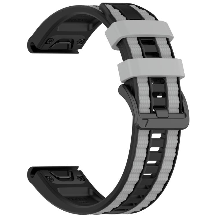 For Garmin 26mm Quick Release Two Color Silicone Watch Band