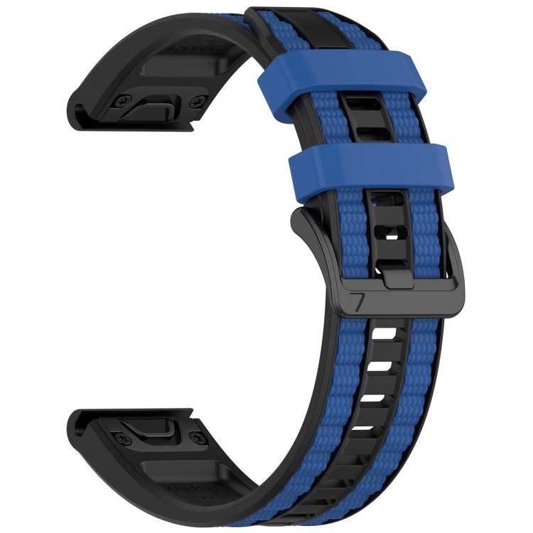 For Garmin 26mm Quick Release Two Color Silicone Watch Band
